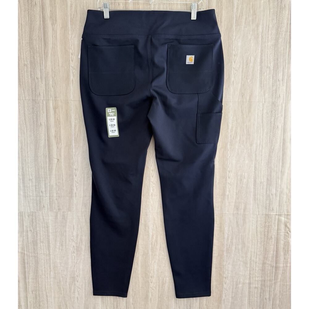 Carhartt Utility Leggings Womens Size Large Force Fitted Midweight Navy New NWT - Picture 2 of 11